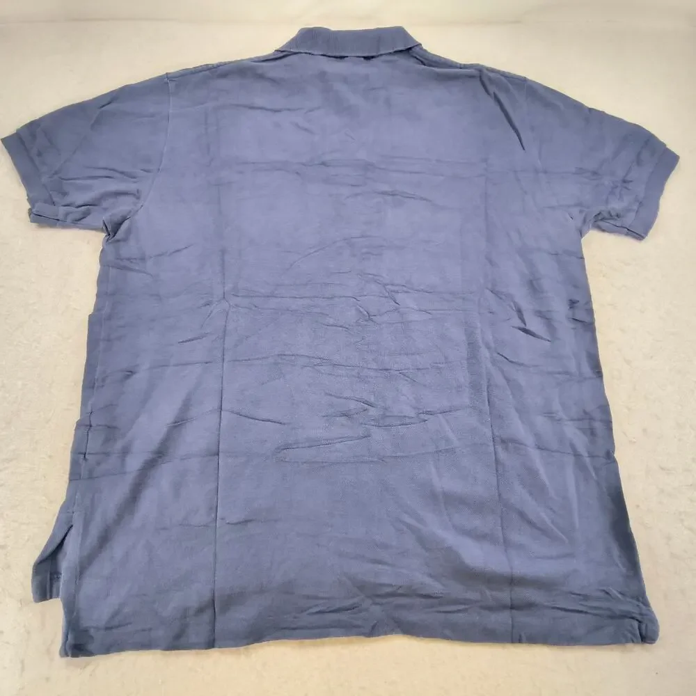 Polo by Ralph Lauren Short Sleeve Collared Polo Shirt Mens Size L Blue Yellow